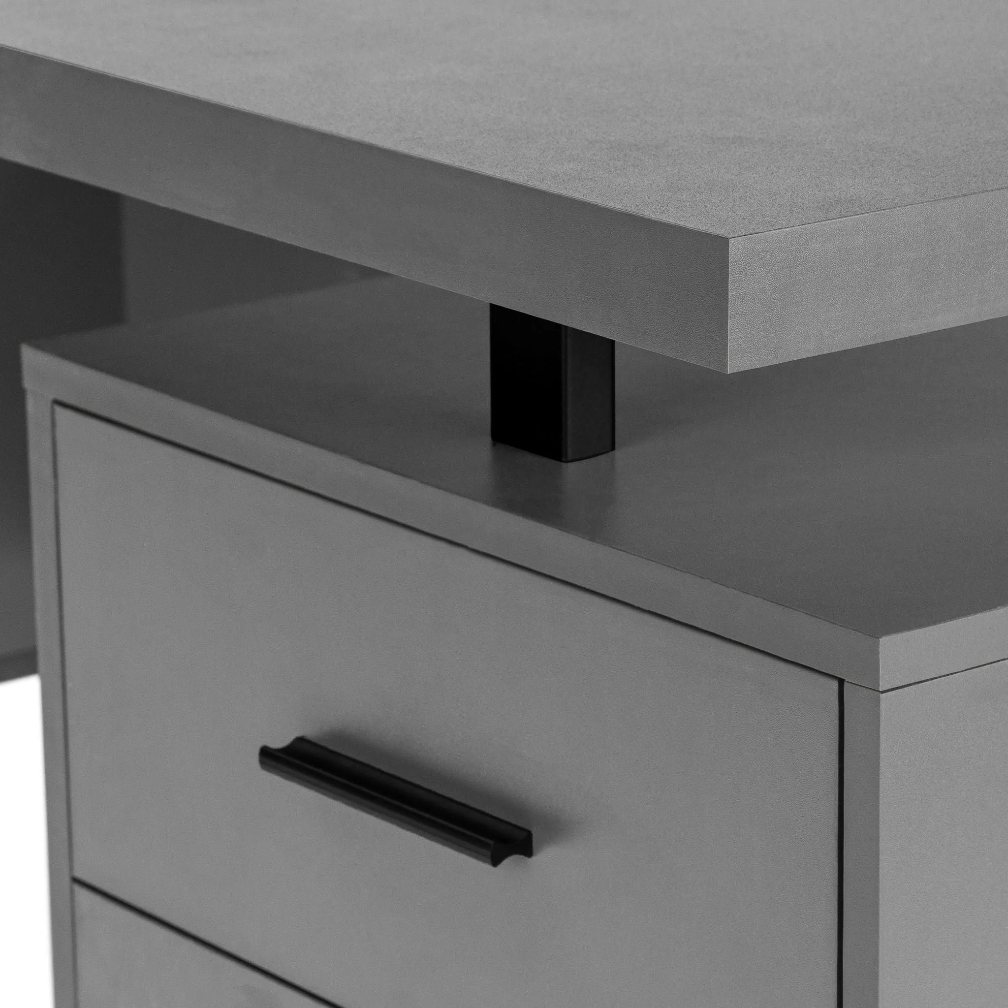 60" Desk - Modern Grey