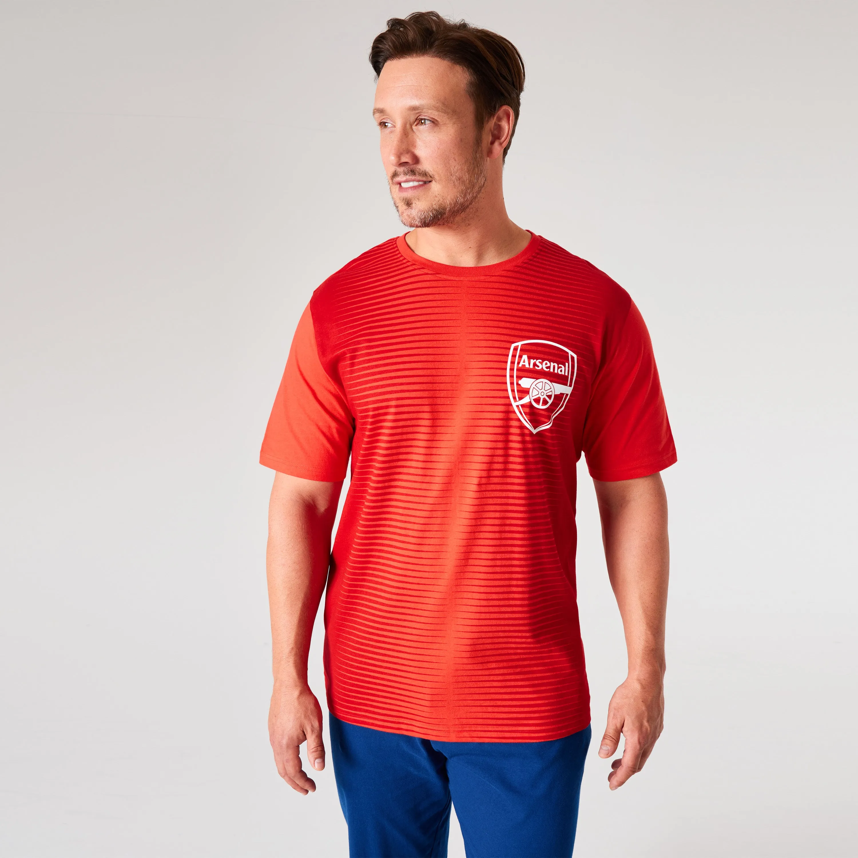 Arsenal F.C. Mens Pyjamas Set - Red & Blue