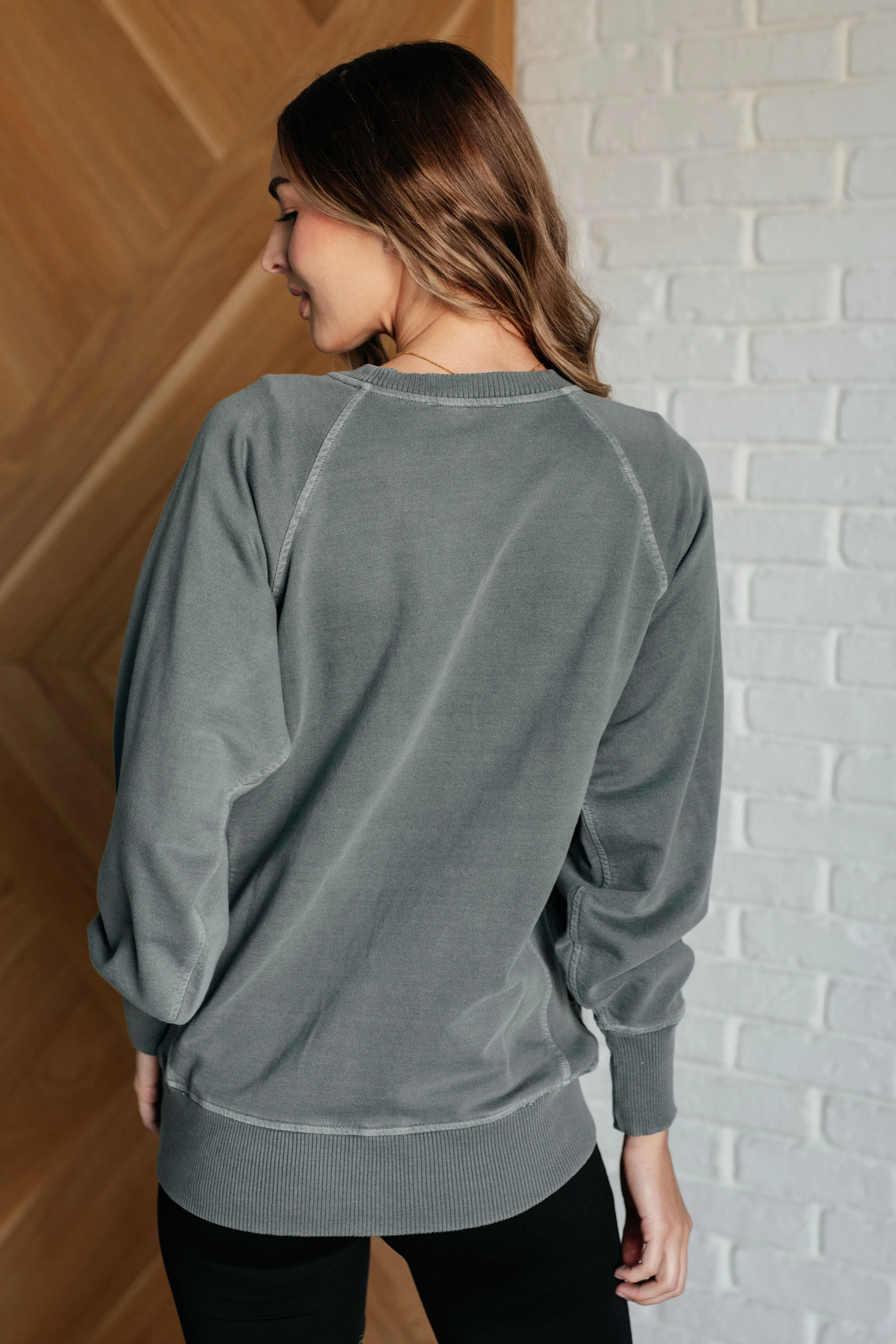 Ash Jade Mid-Weight Side Pockets Sweatshirt