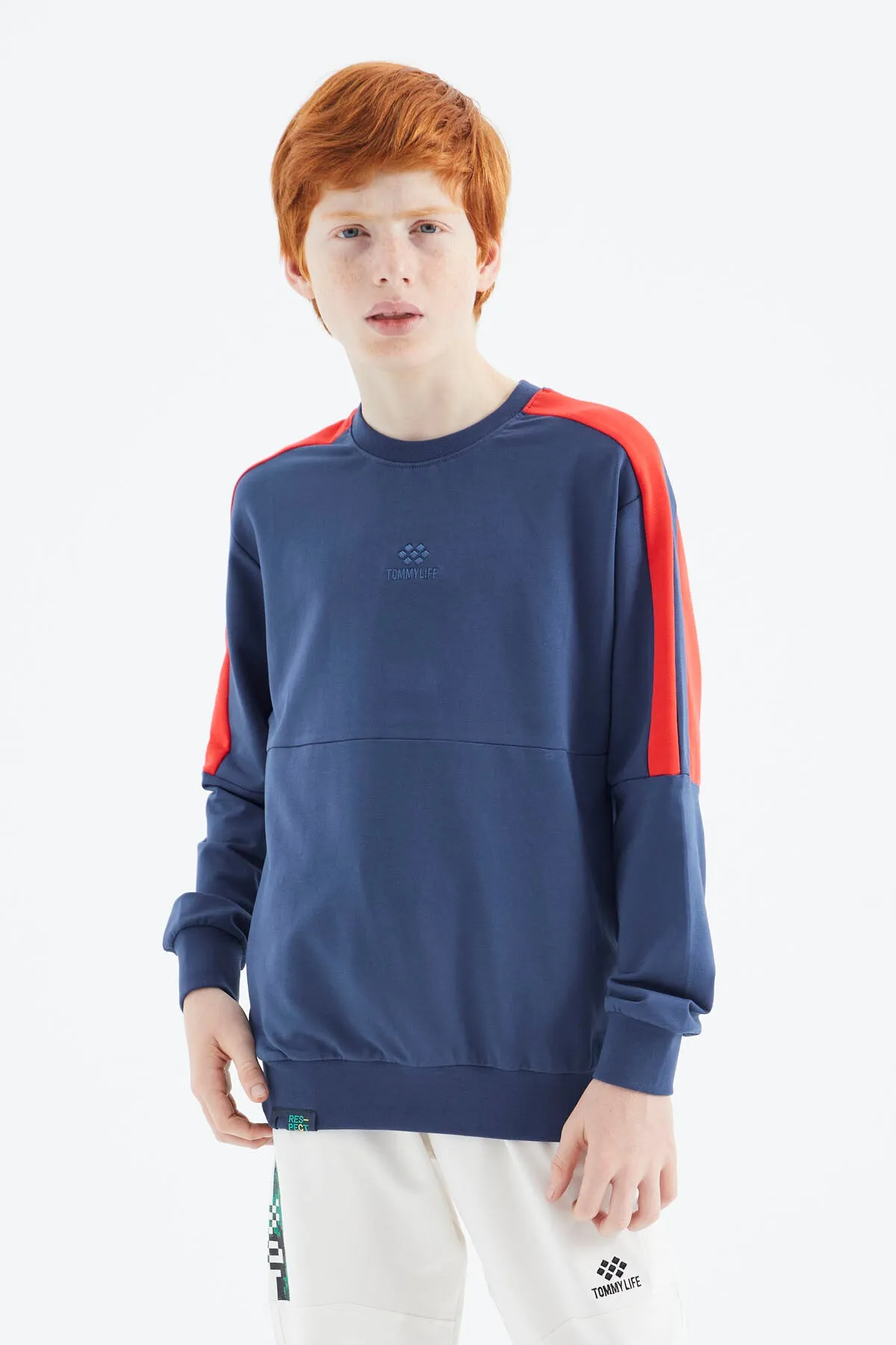 basic o yaka erkek çocuk sweatshirt - 11182