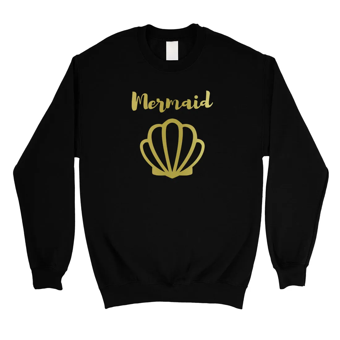 Bride Mermaid Seashell-GOLD Unisex Crewneck Sweatshirt Chic Silly