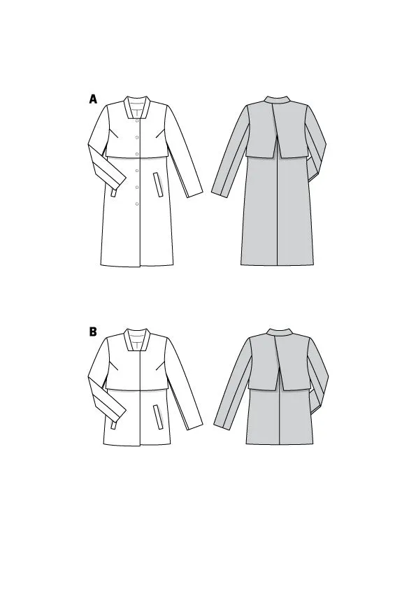 Burda Style Pattern 6041 Ladies Outerwear Coat / Jacket