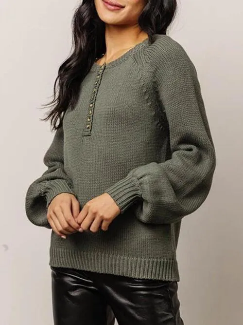 Casual Elegance Button-Up Sweater for All-Day Comfort