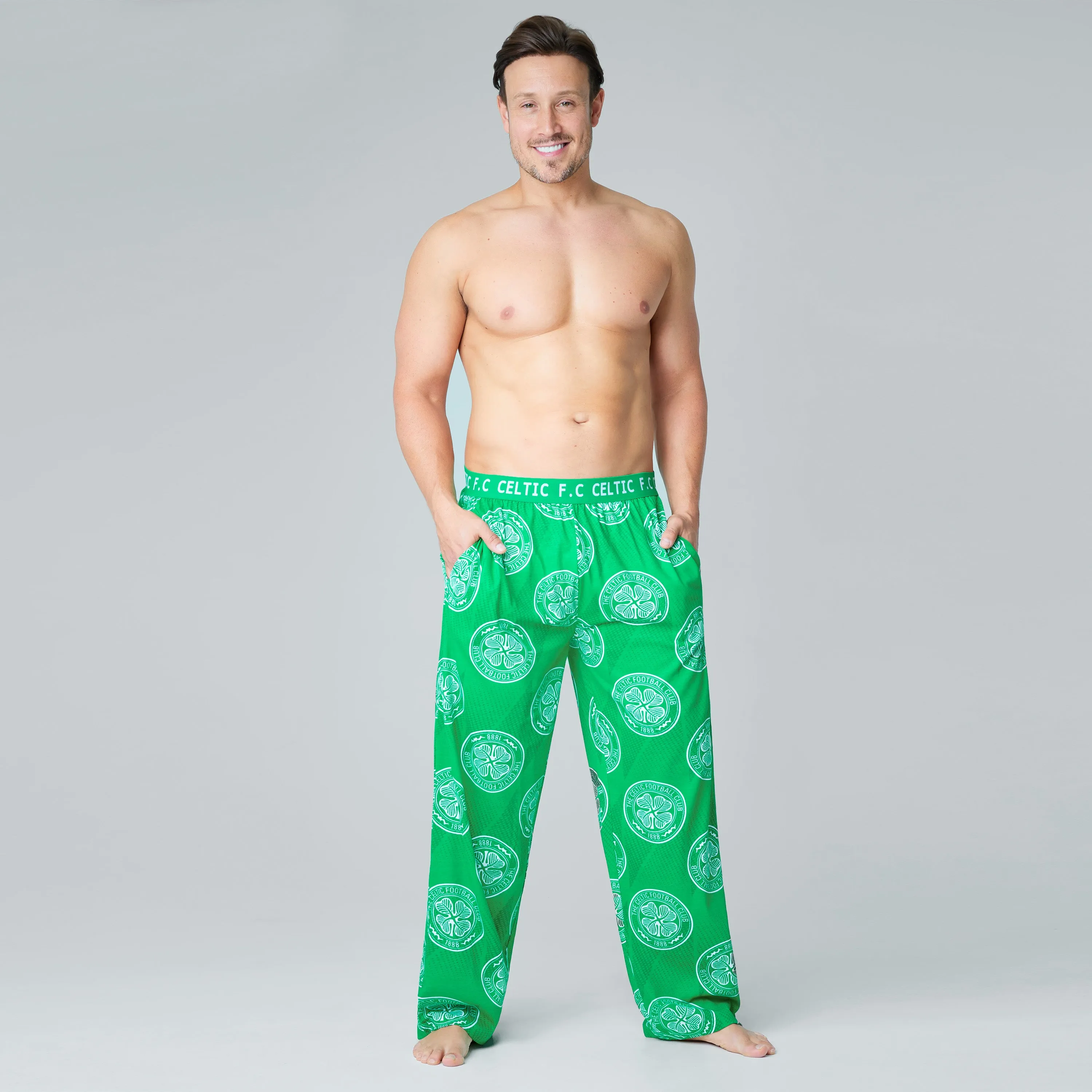 Celtic F.C. Mens Pyjama Bottoms - Comfy Nightwear Pyjamas for Men