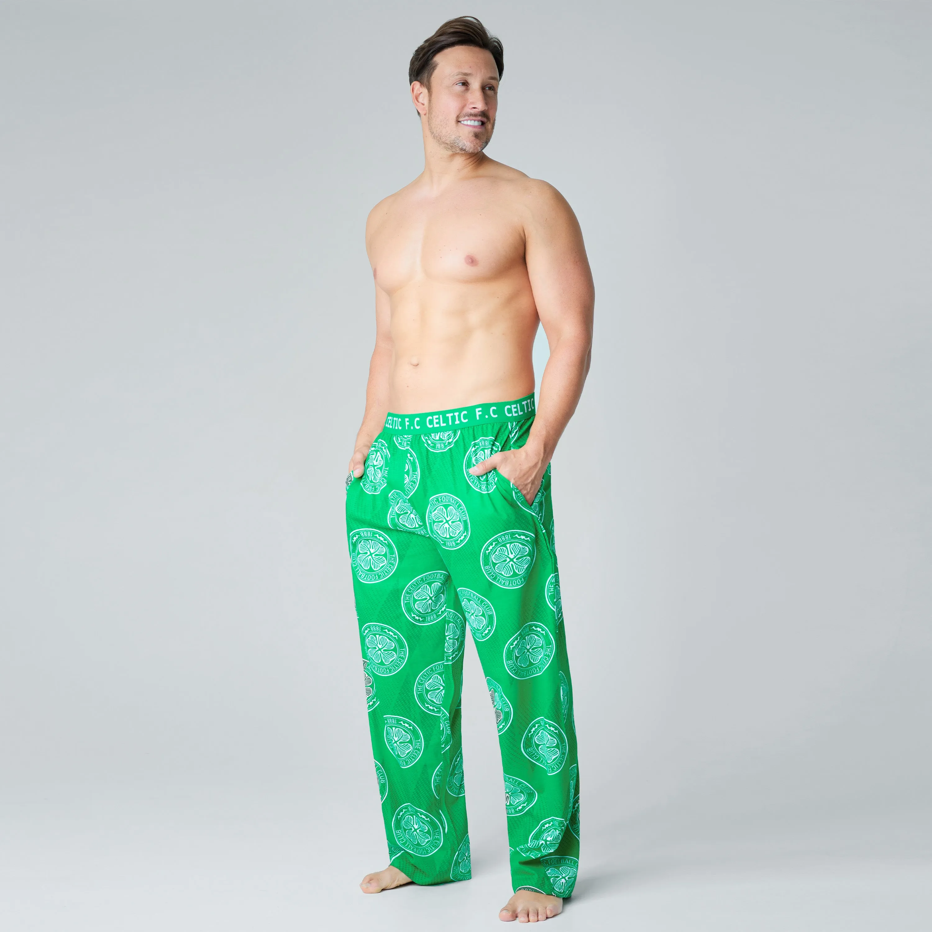 Celtic F.C. Mens Pyjama Bottoms - Comfy Nightwear Pyjamas for Men