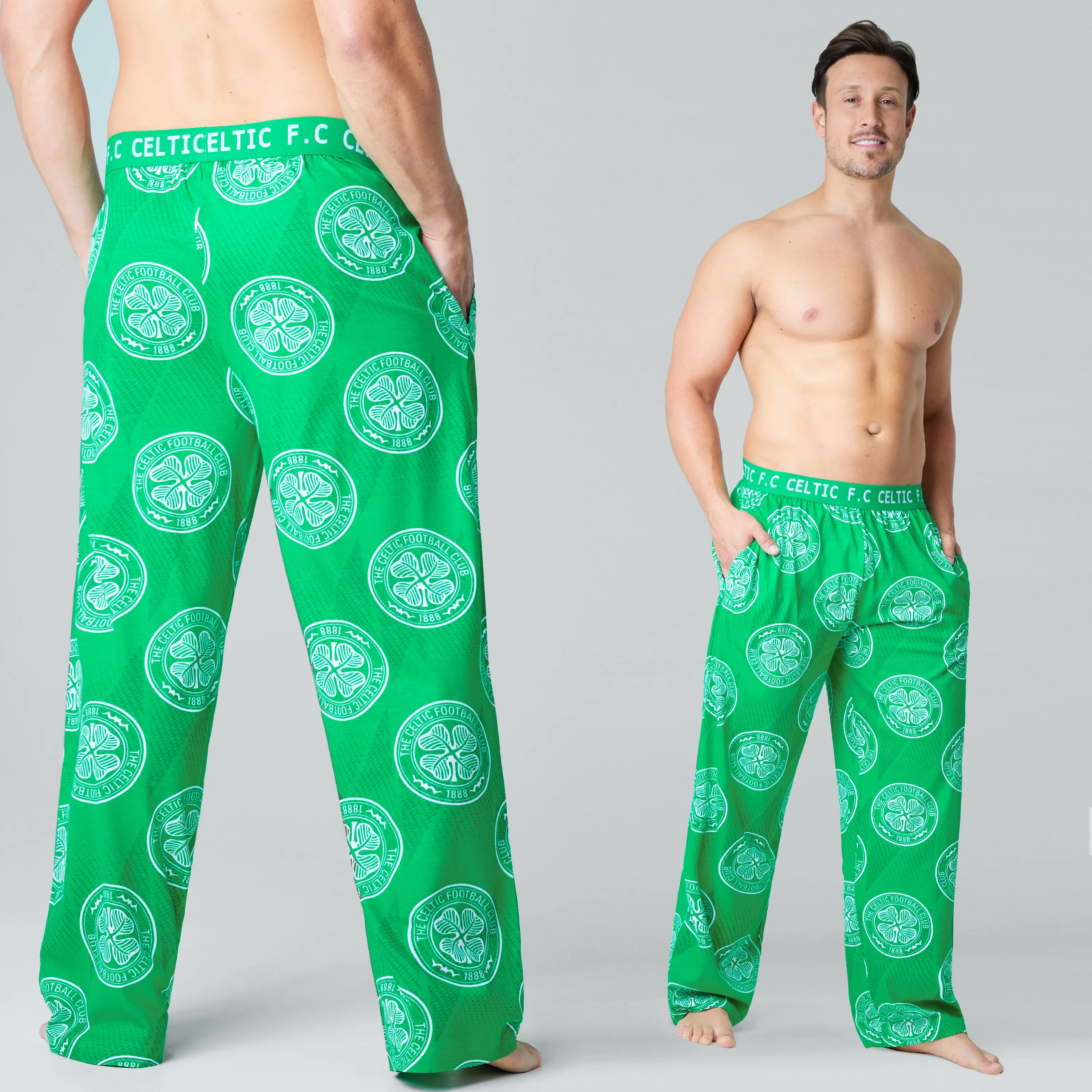 Celtic F.C. Mens Pyjama Bottoms - Comfy Nightwear Pyjamas for Men