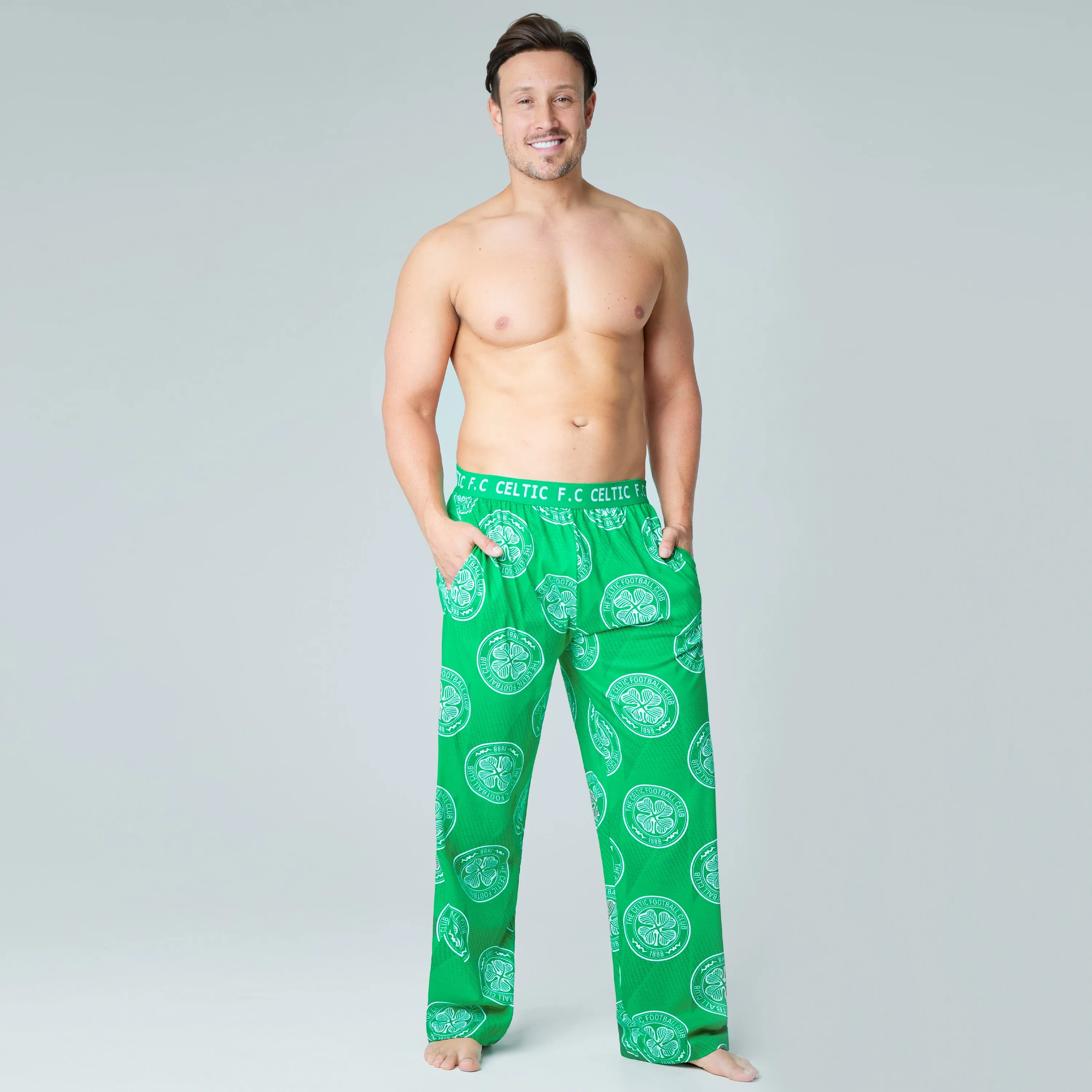 Celtic F.C. Mens Pyjama Bottoms - Comfy Nightwear Pyjamas for Men