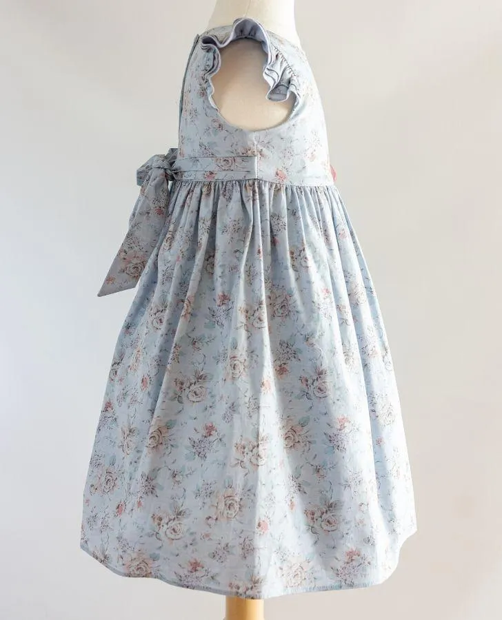 Chambray Floral Toddler Dress