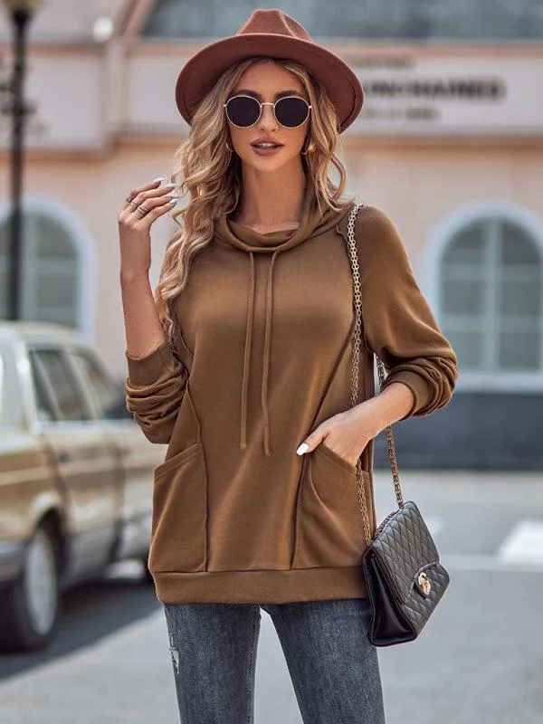 Chic High Neck Patchwork Knit Sweater for Effortless Style