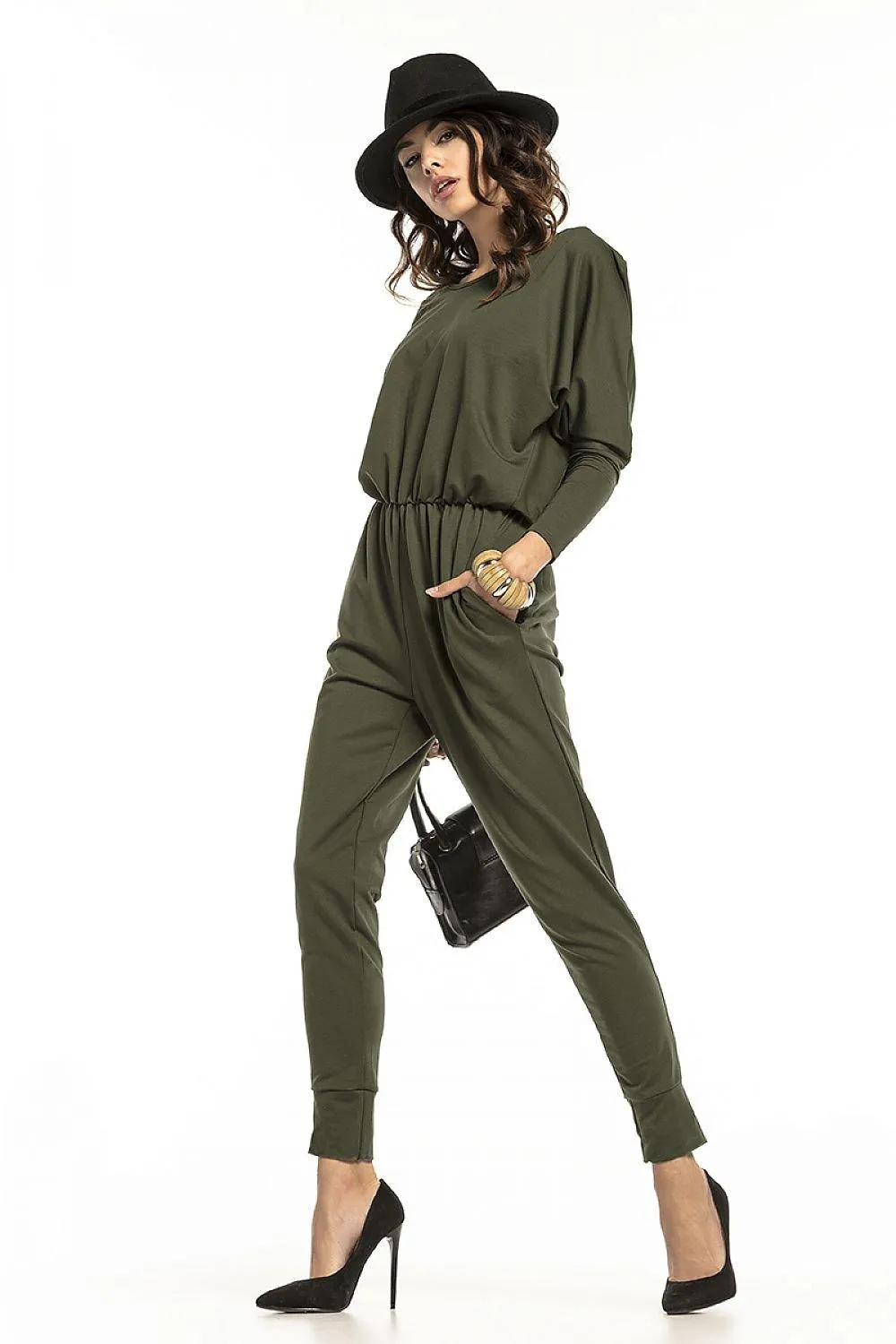 Chic Knit Cotton Overalls Set