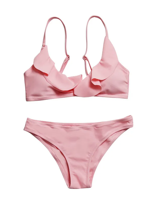 Chic Padded Knotted Bralette Bikini Set