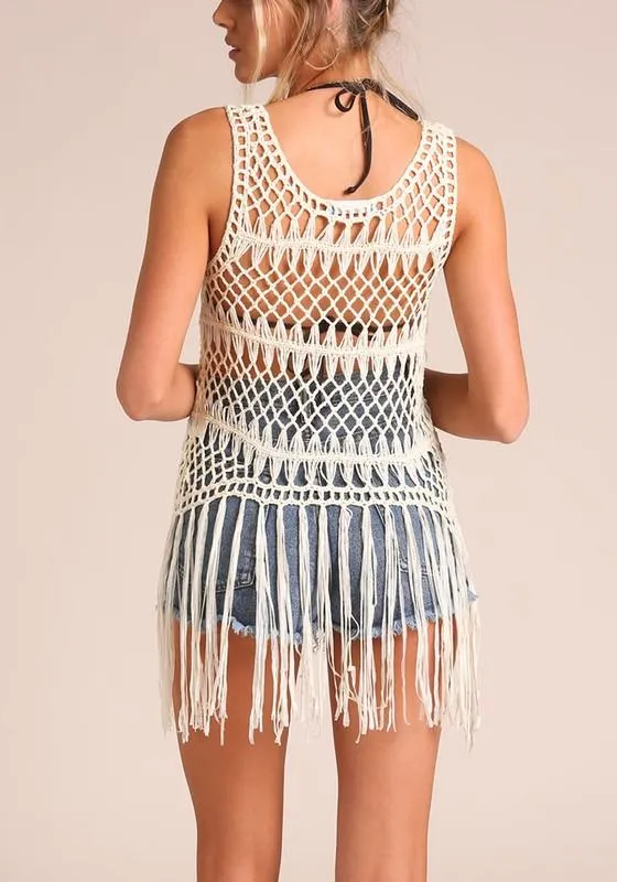 Coachella Crochet Fringe Top