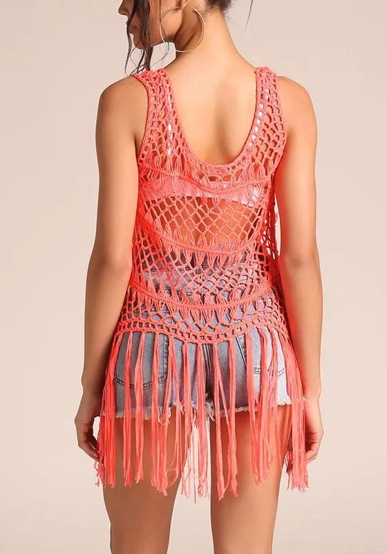 Coachella Crochet Fringe Top