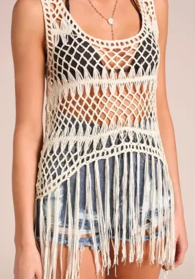 Coachella Crochet Fringe Top