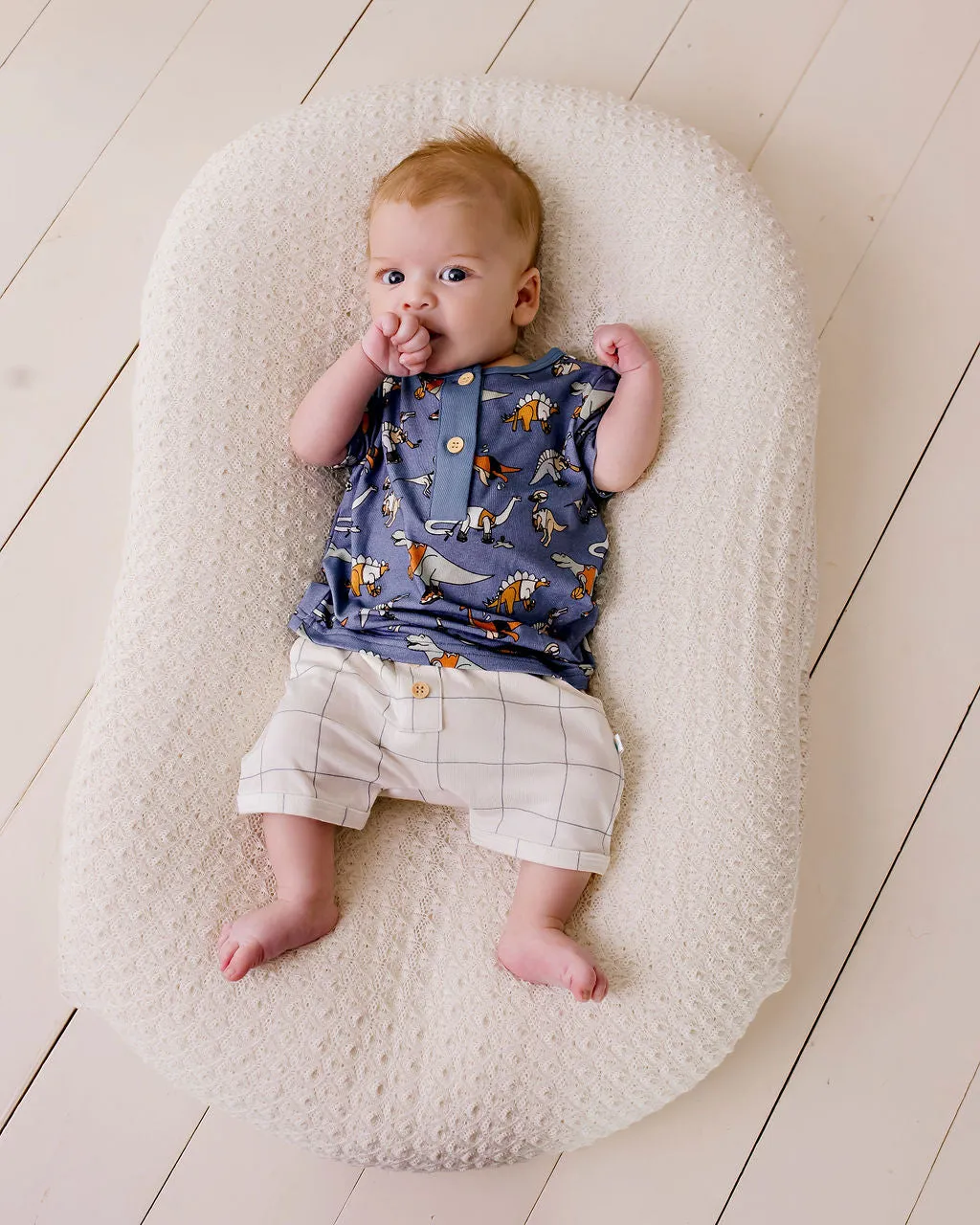 Comfy Shorts - Navy Grid