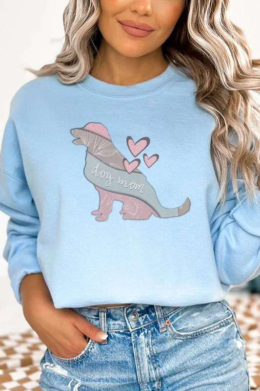 Dog Mom Soft Colored Graphic Sweatshirt