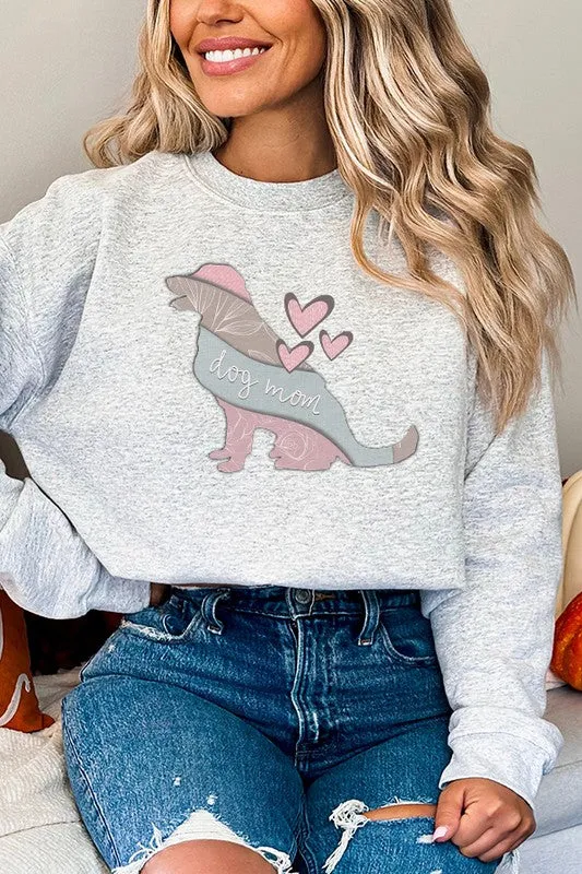 Dog Mom Soft Colored Graphic Sweatshirt