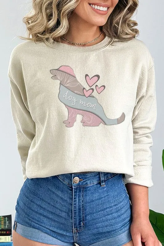 Dog Mom Soft Colored Graphic Sweatshirt