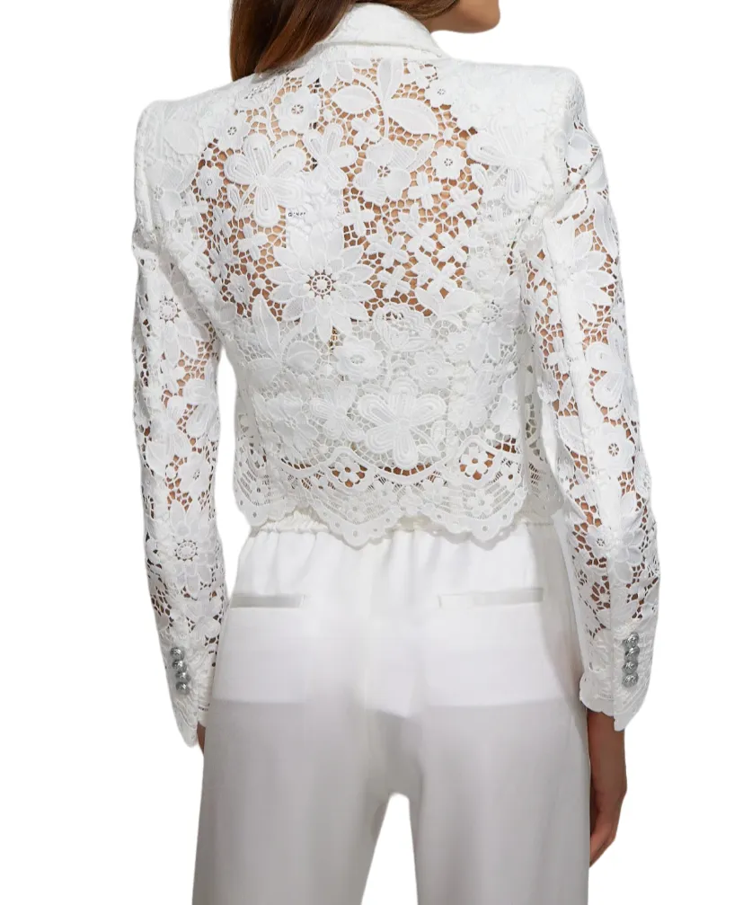 Dora Lace Blazer - White