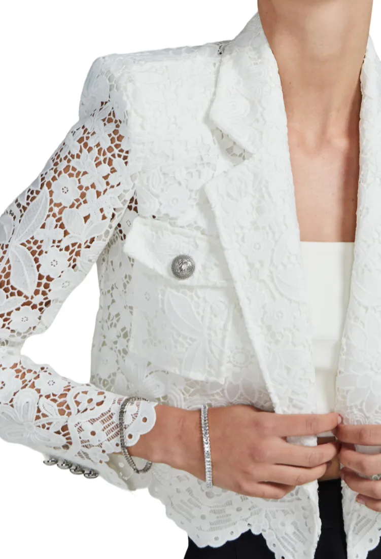 Dora Lace Blazer - White