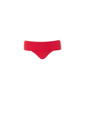 Exclusive Brussels Red Fold Over Bikini Bottom