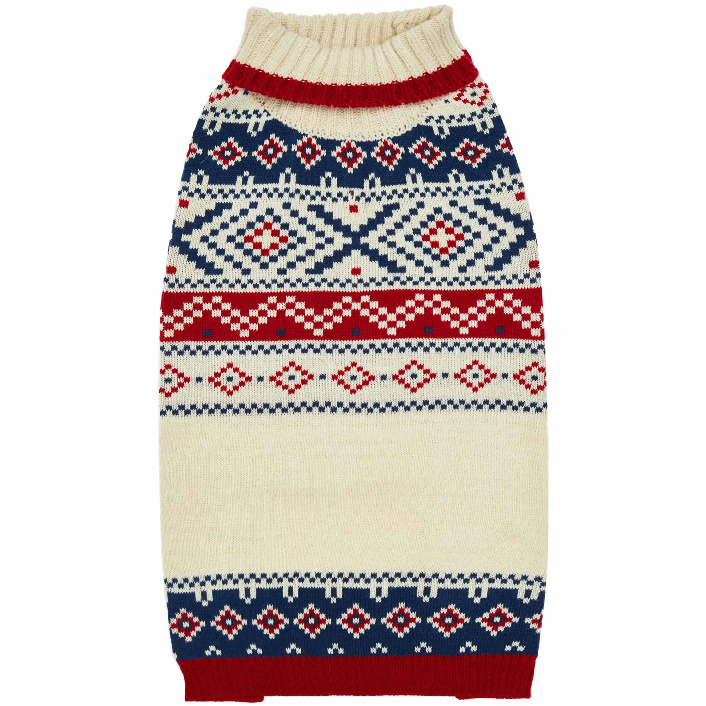 Fair Isle Family Matching Sweater in Cream, Dog - Chic Creamy White Sweater