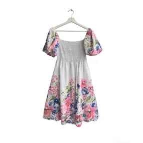 Floral Eyelet Smocked Dress