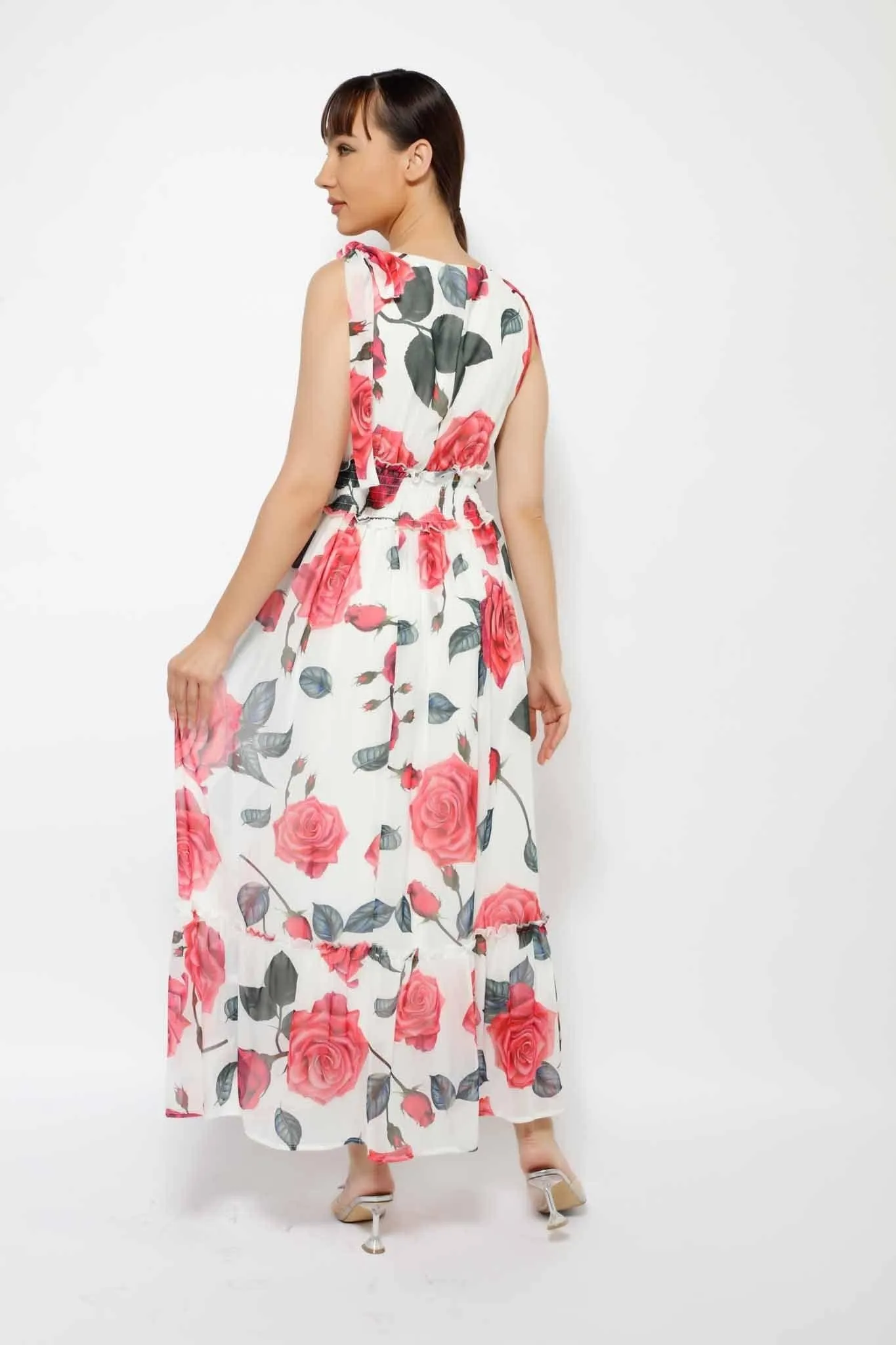 FLORAL SLEEVELESS DRESS 1-3495MIS