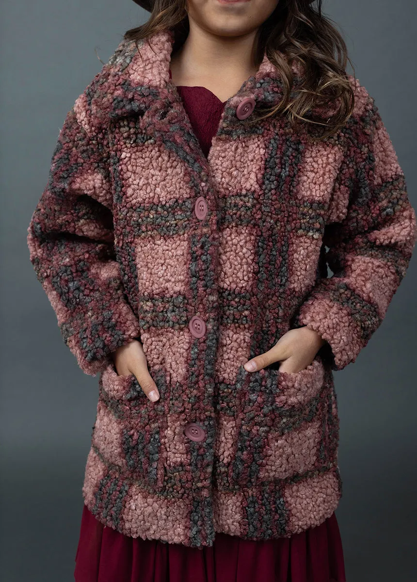 Gertrude Coat in Rose Plaid