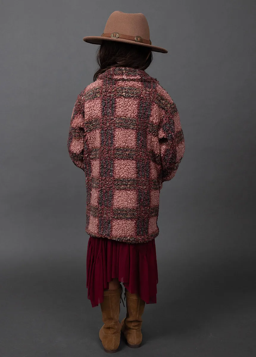 Gertrude Coat in Rose Plaid