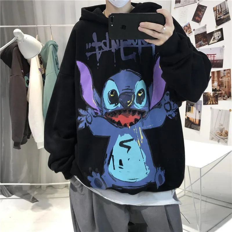 Hooded Men Loose All-Matching  INS Trendy Hip-Hop Korean Trendy Couple Sweatshirt