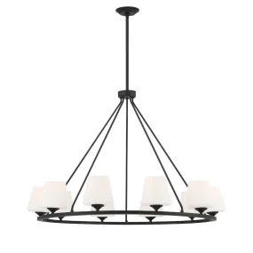 Keenan 10 Light Matte Black Chandelier