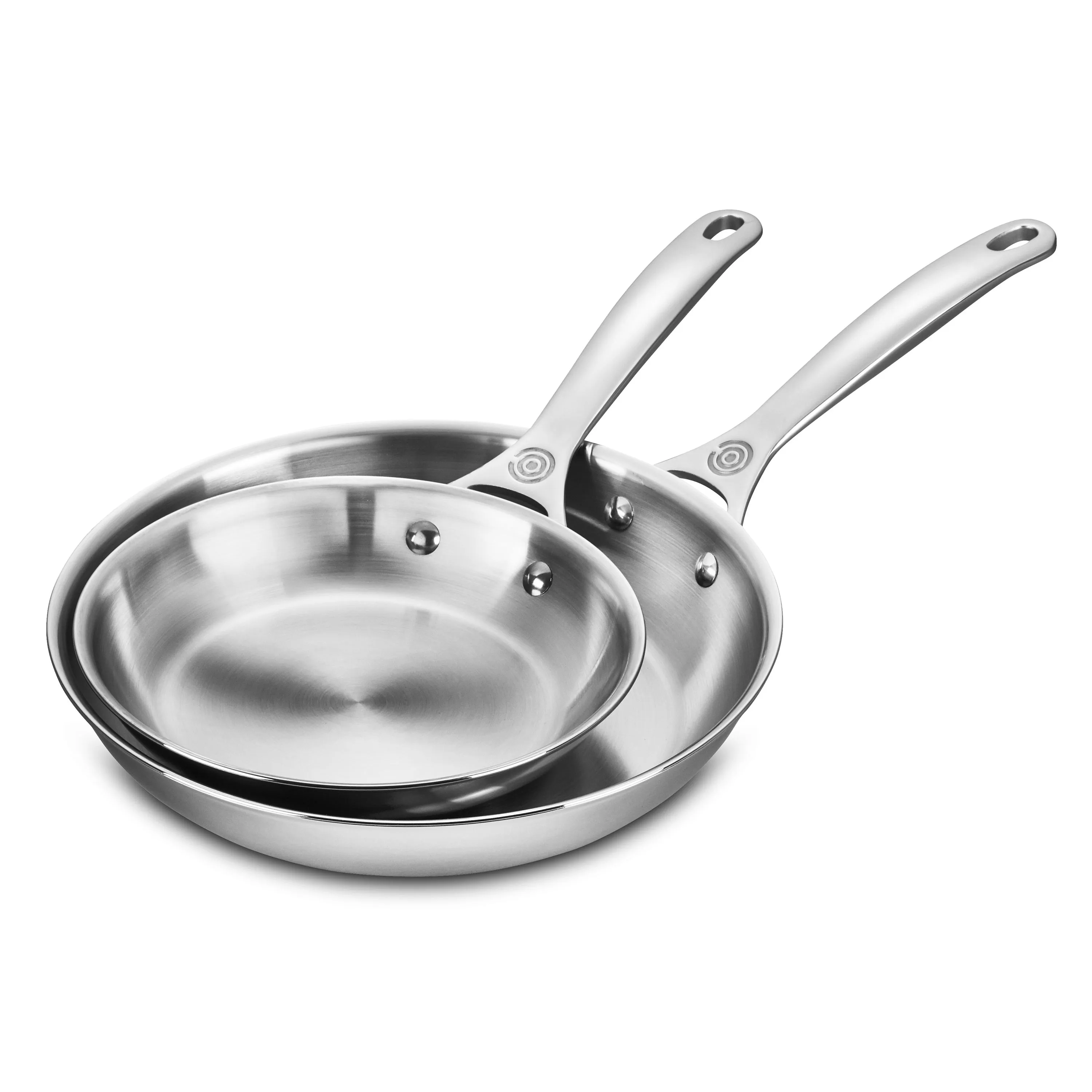 Le Creuset Stainless Steel 8 & 10" Fry Pan Set