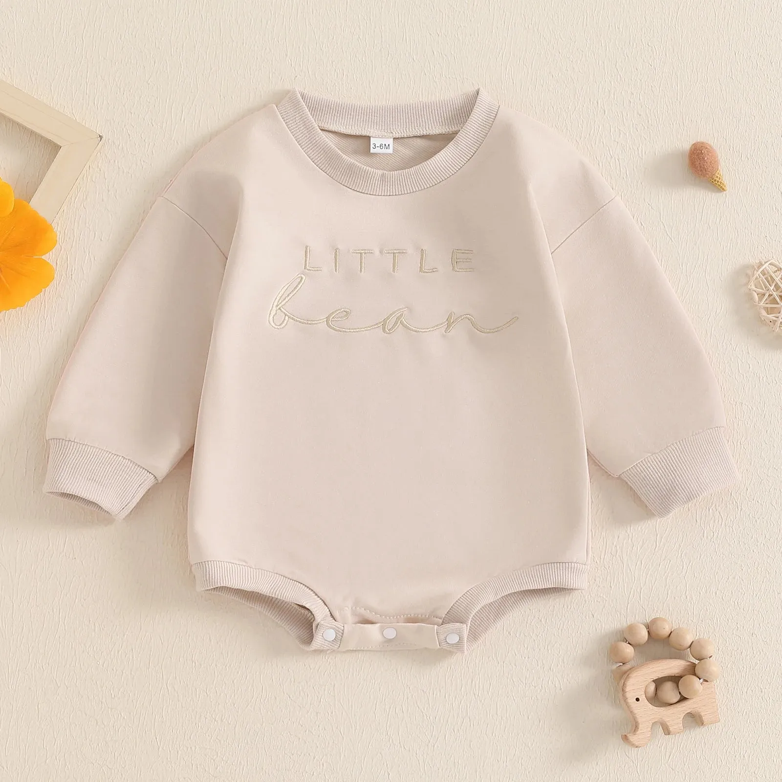 LITTLE BEAN Embroidered Long-Sleeve