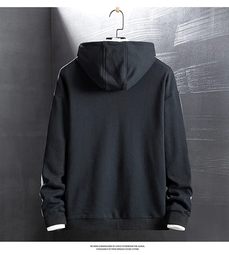 Long Sleeved T-Shirt Trendy Hooded Sweatshirt Loose Outerwear