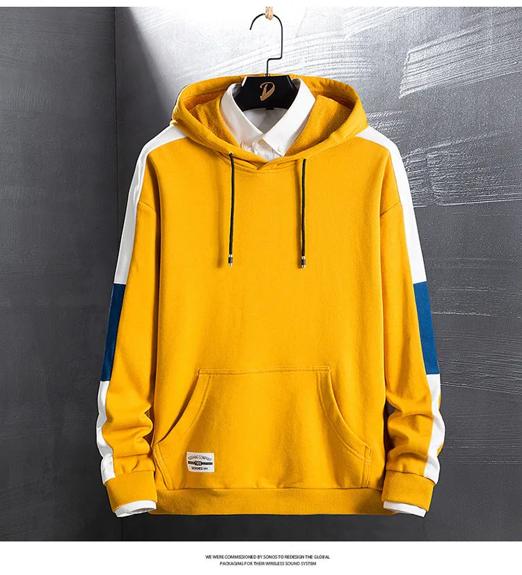 Long Sleeved T-Shirt Trendy Hooded Sweatshirt Loose Outerwear