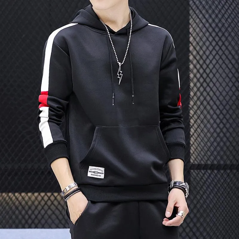 Long Sleeved T-Shirt Trendy Hooded Sweatshirt Loose Outerwear