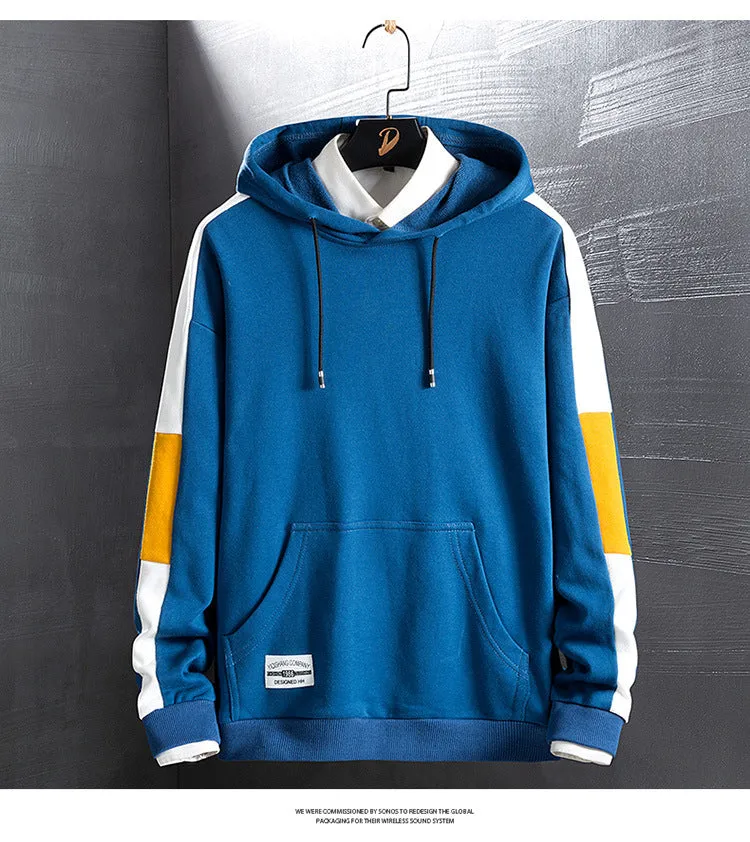 Long Sleeved T-Shirt Trendy Hooded Sweatshirt Loose Outerwear