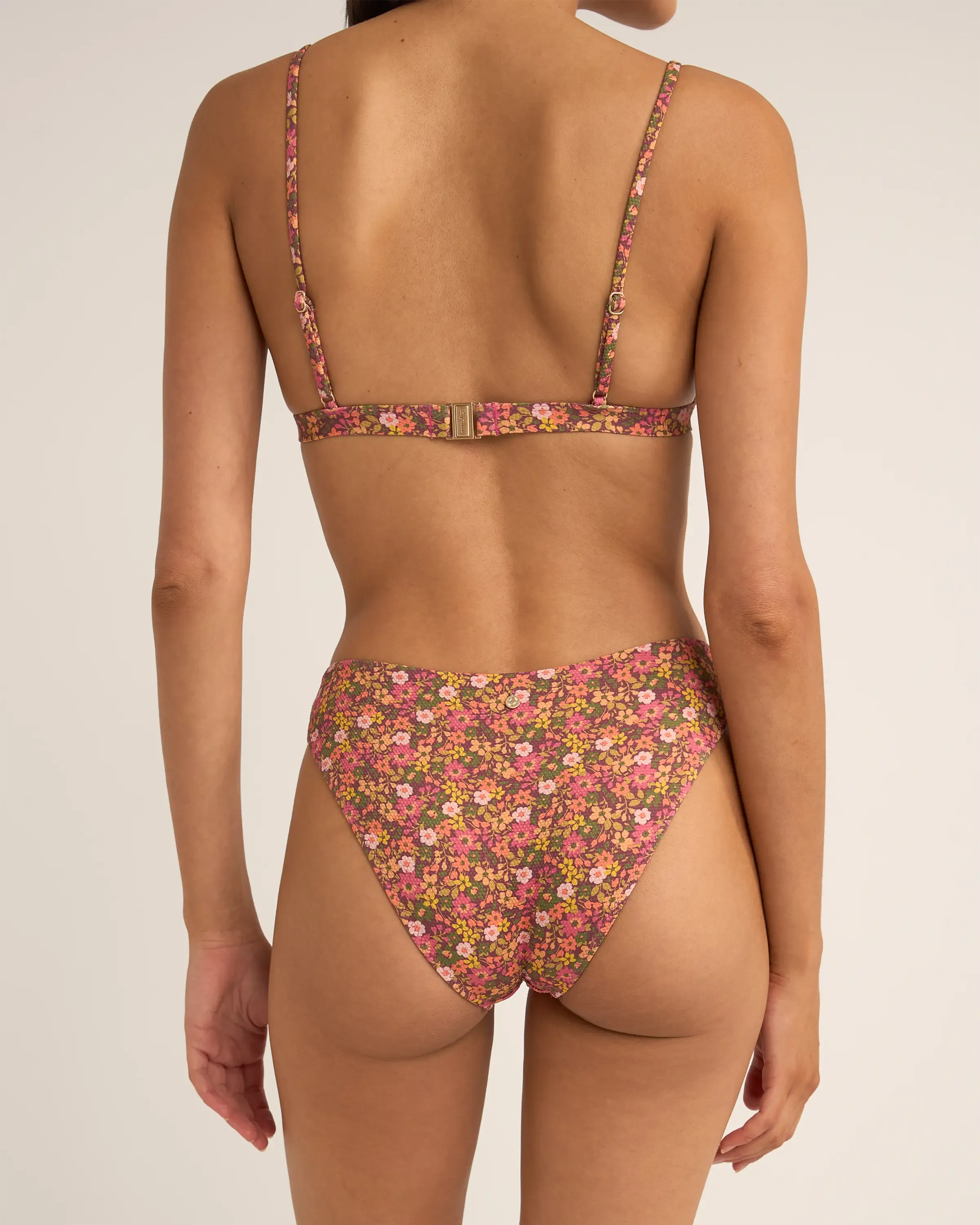 Marie Floral Holiday Bikini Bottoms in Pink