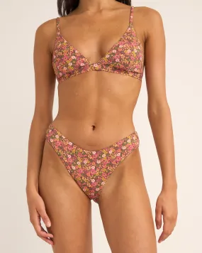 Marie Floral Holiday Bikini Bottoms in Pink