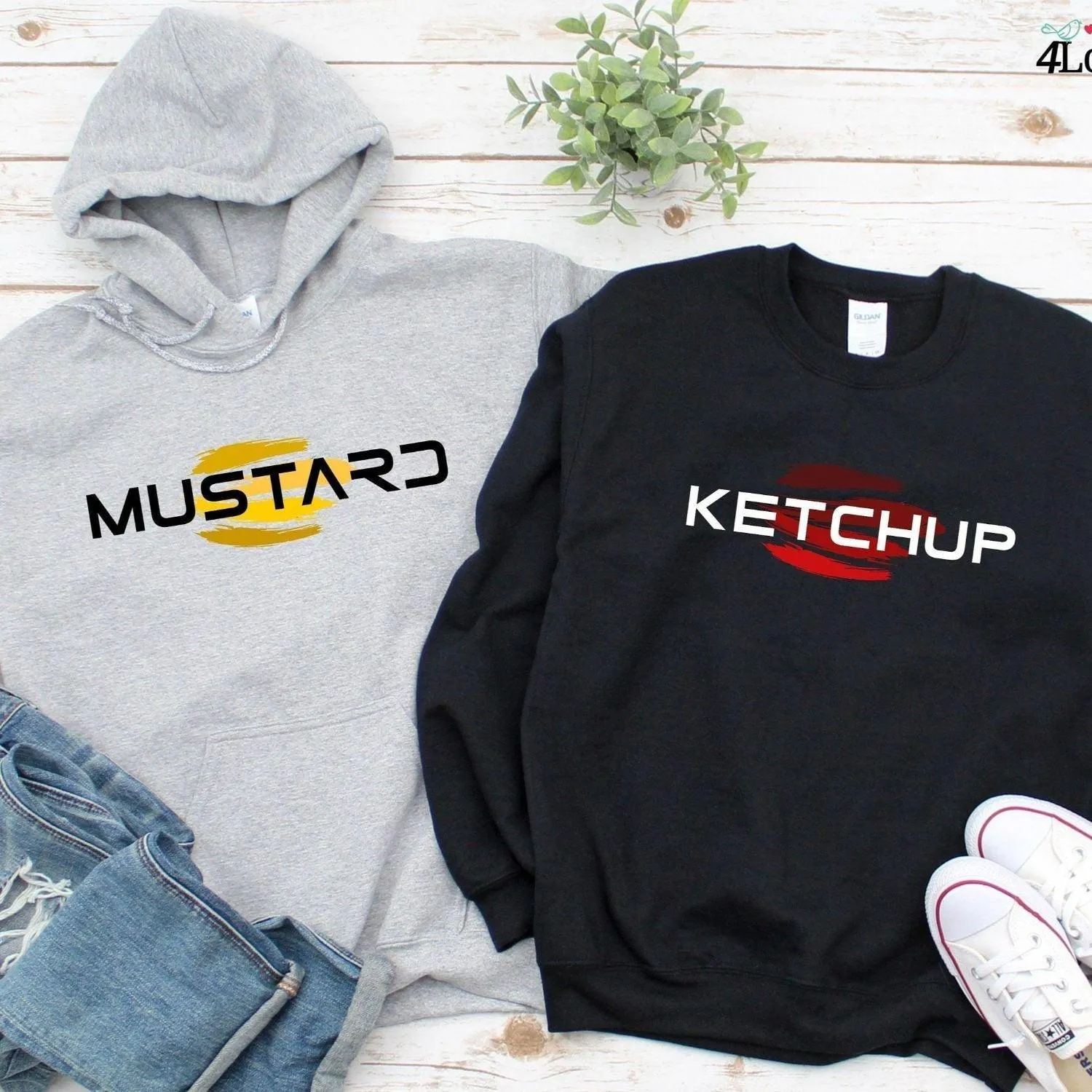 Matching Couple Outfit: His & Hers Ketchup & Mustard | Gifts For Couples