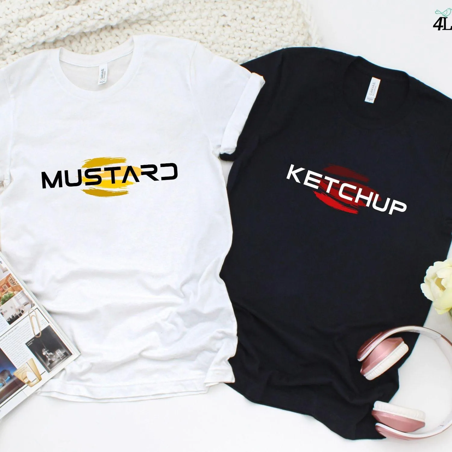 Matching Couple Outfit: His & Hers Ketchup & Mustard | Gifts For Couples