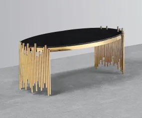 Modern Gold & Black Coffee Table- Model Venus