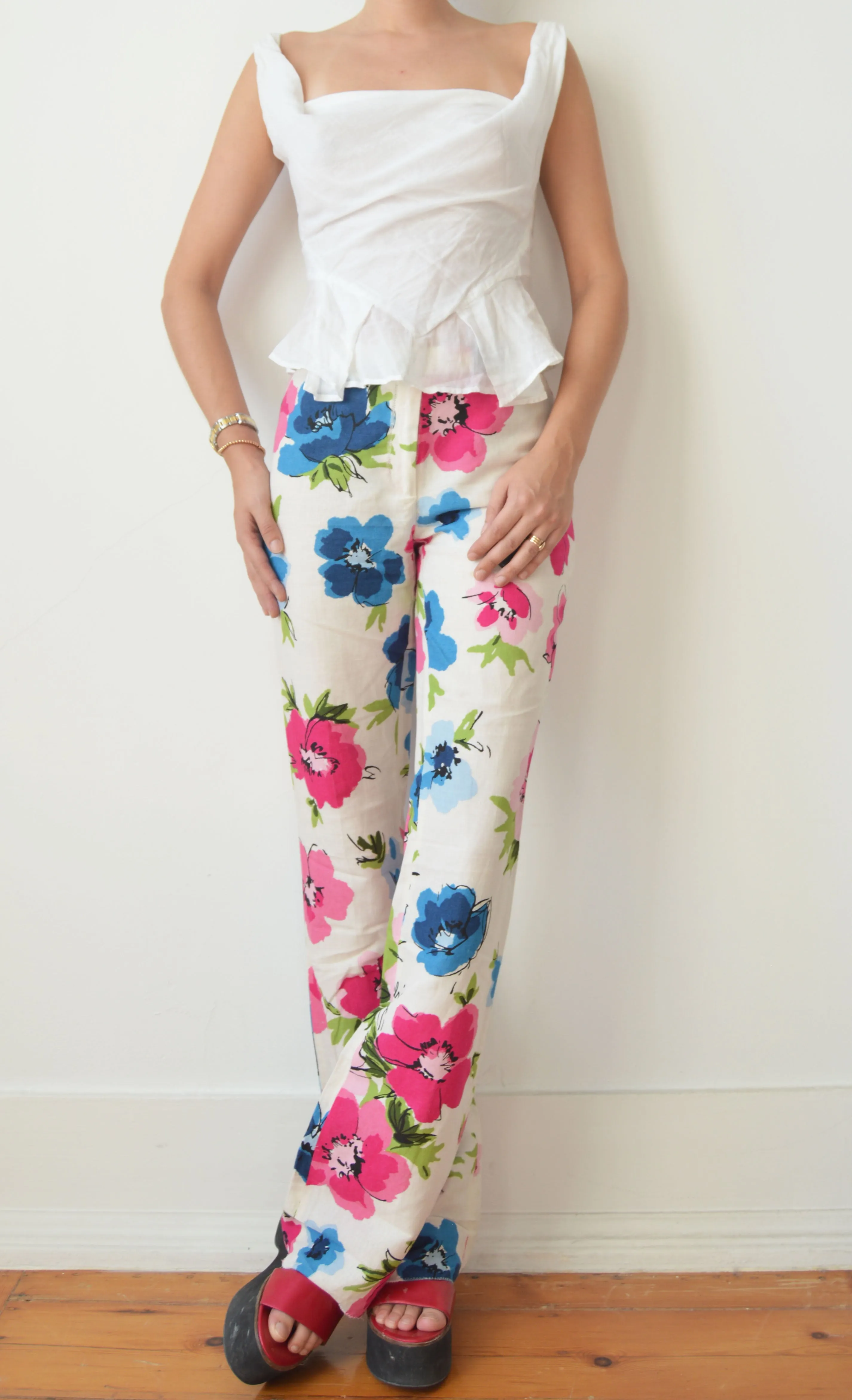 Moschino Cheap & Chic Floral Trousers