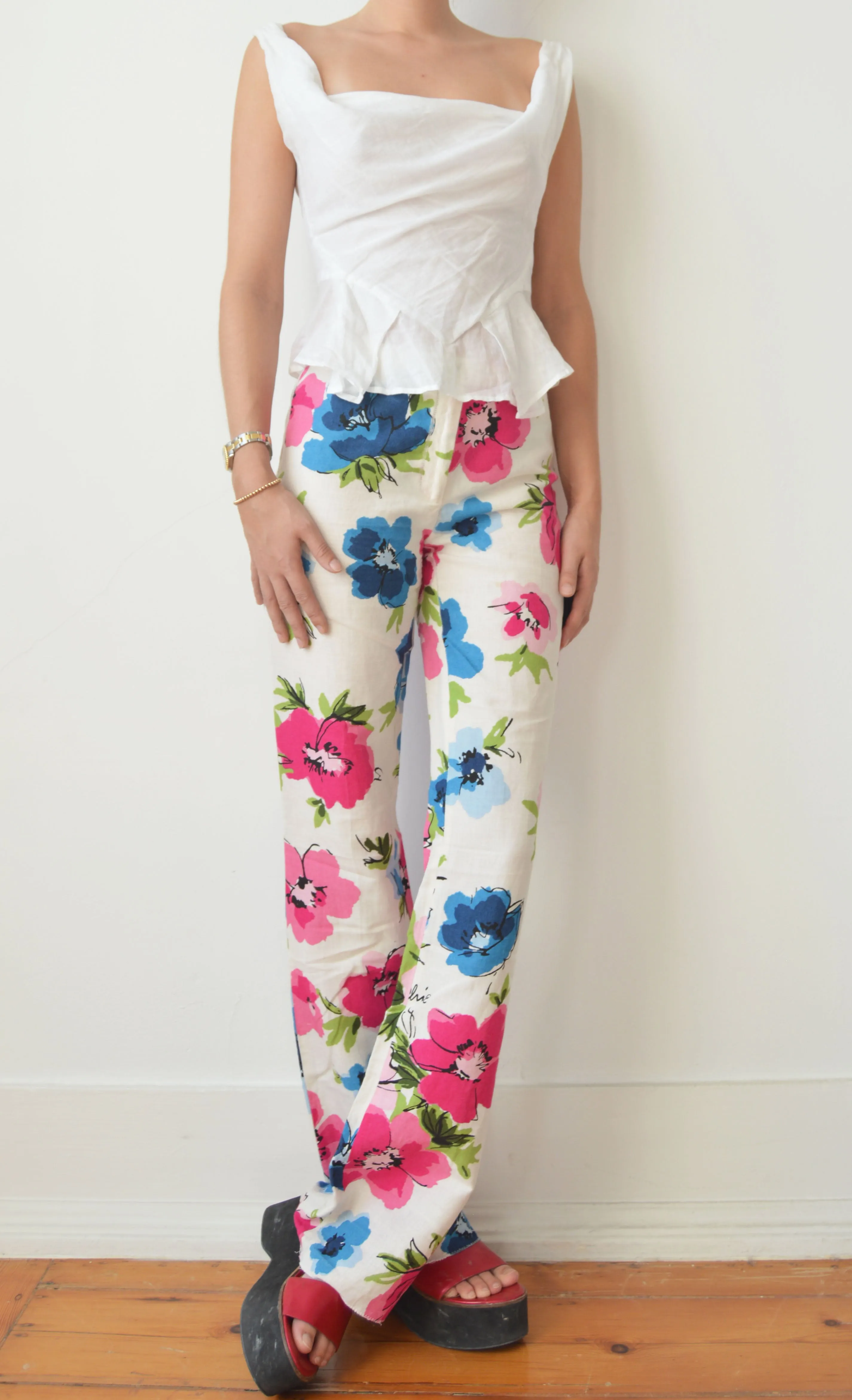 Moschino Cheap & Chic Floral Trousers