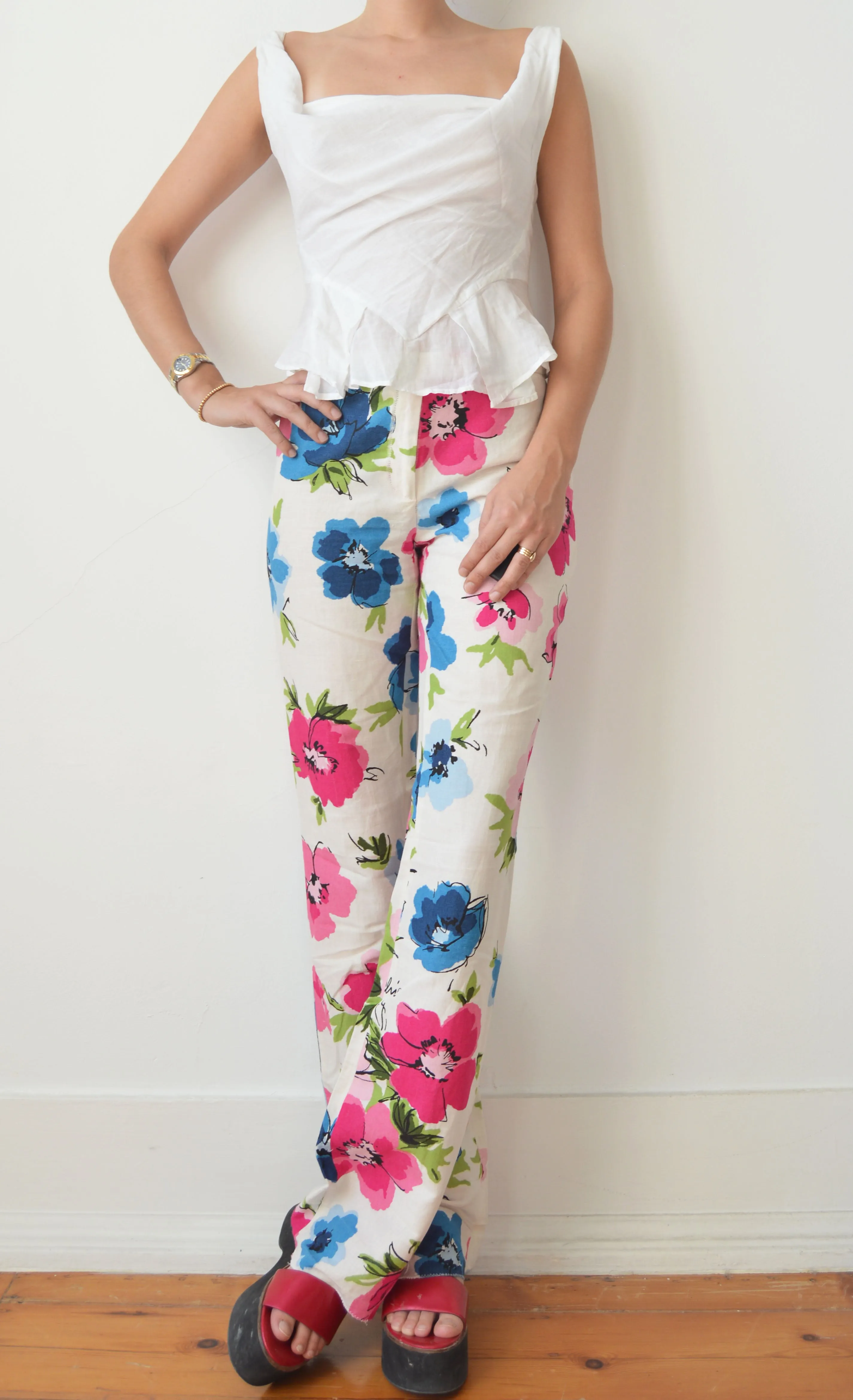 Moschino Cheap & Chic Floral Trousers