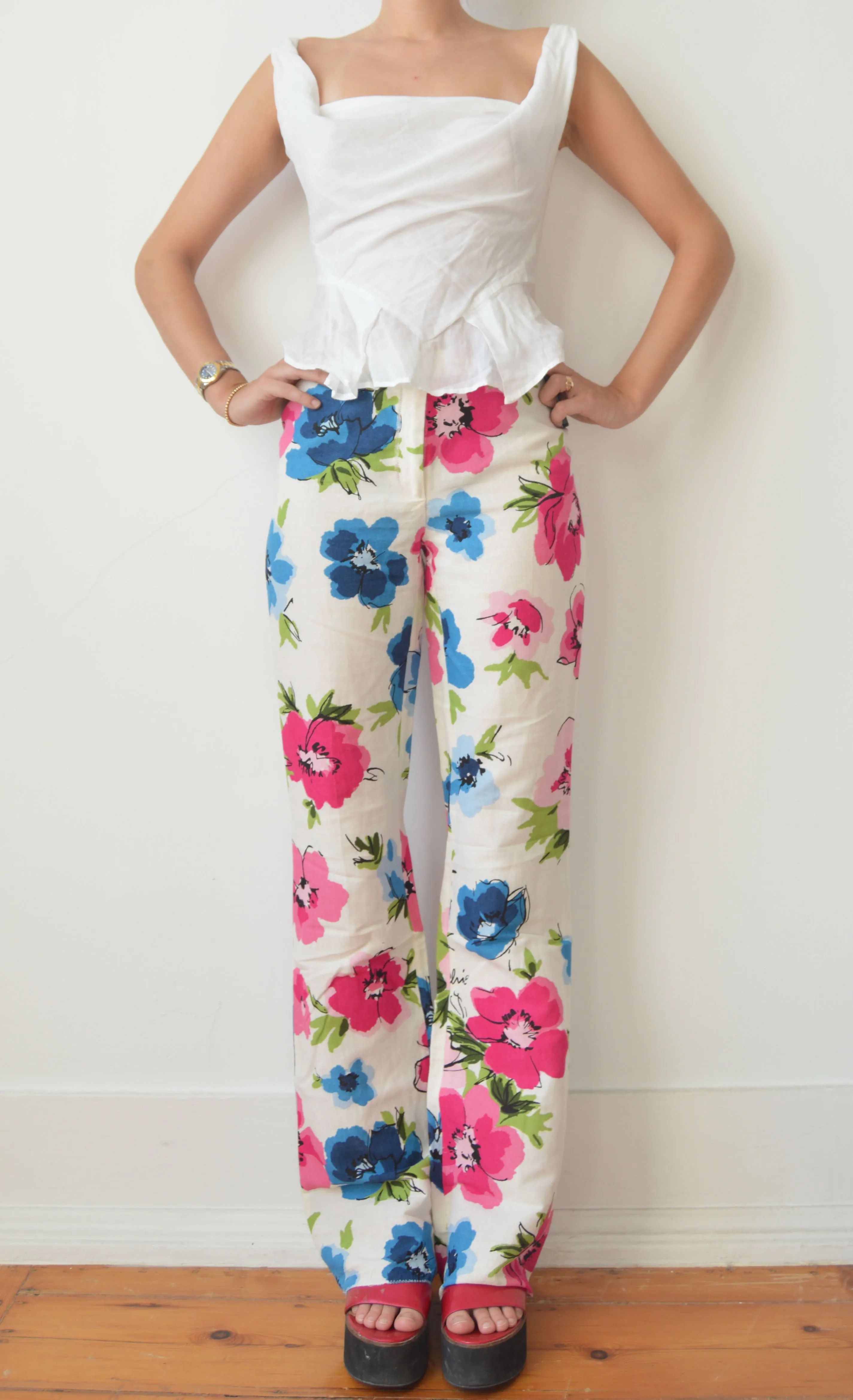 Moschino Cheap & Chic Floral Trousers