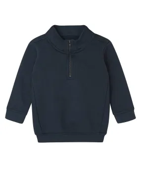 Navy - Baby ¼-zip sweatshirt