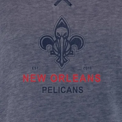 NBA New Orleans Pelicans Women's Burnout Crew Neck Retro Logo Fleece Sweatshirt - L