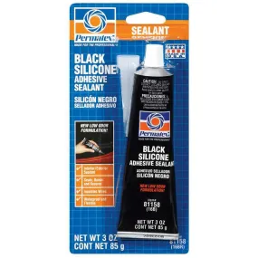 Permatex® Black Silicone Adhesive Sealant - 3 oz. Tube